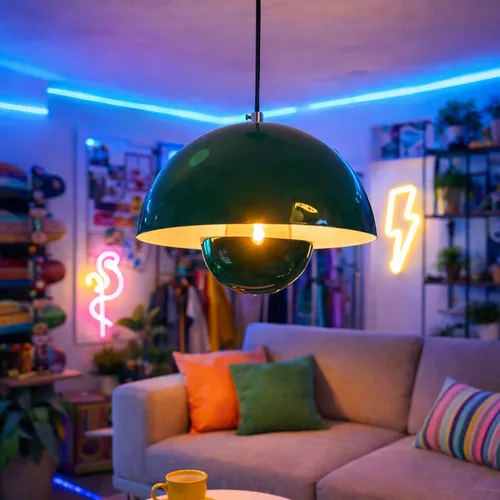 Colgante Moderno Verde Iluminación  Indirecta y Decorativa en Verde - Lámparas colgantes, Uruguay | Bascuhouse