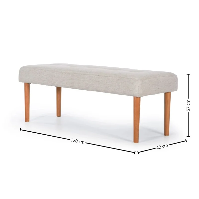Banqueta Romina - Tela Aquaclean - A fabricar en Gris - Butacas, banquetas y puffs, Uruguay | NYR, vista 3