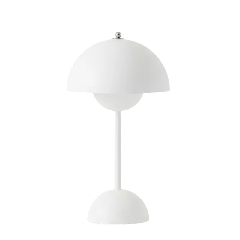 Lampara De Mesa Recargable Kers Blanco en Negro - Lámparas de mesa, Uruguay | Serlux