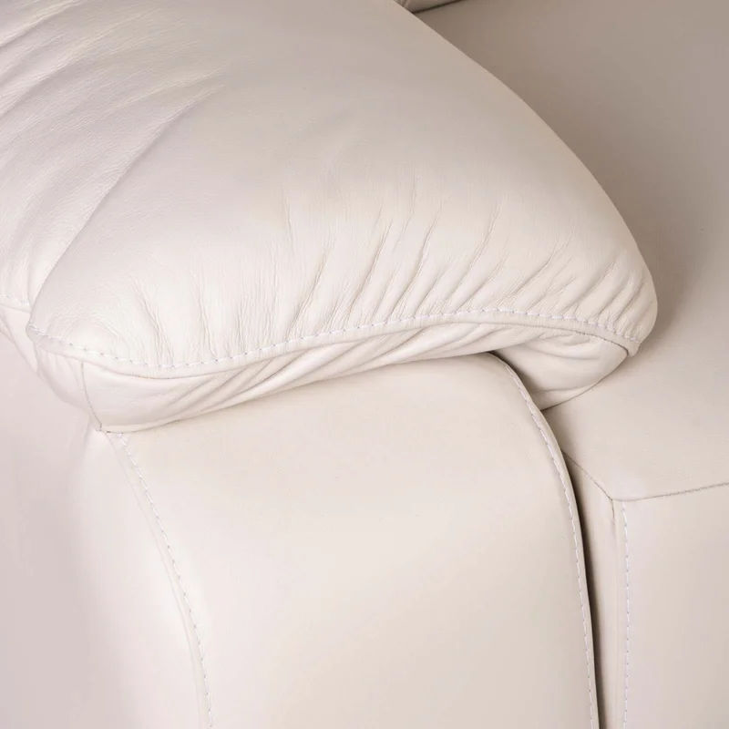 Sofa 3 Cuerpos Cuero-100-natural Natural-beige Laurent Marfil en Blanco - Sillones y sofás, Uruguay | Divino, vista 5