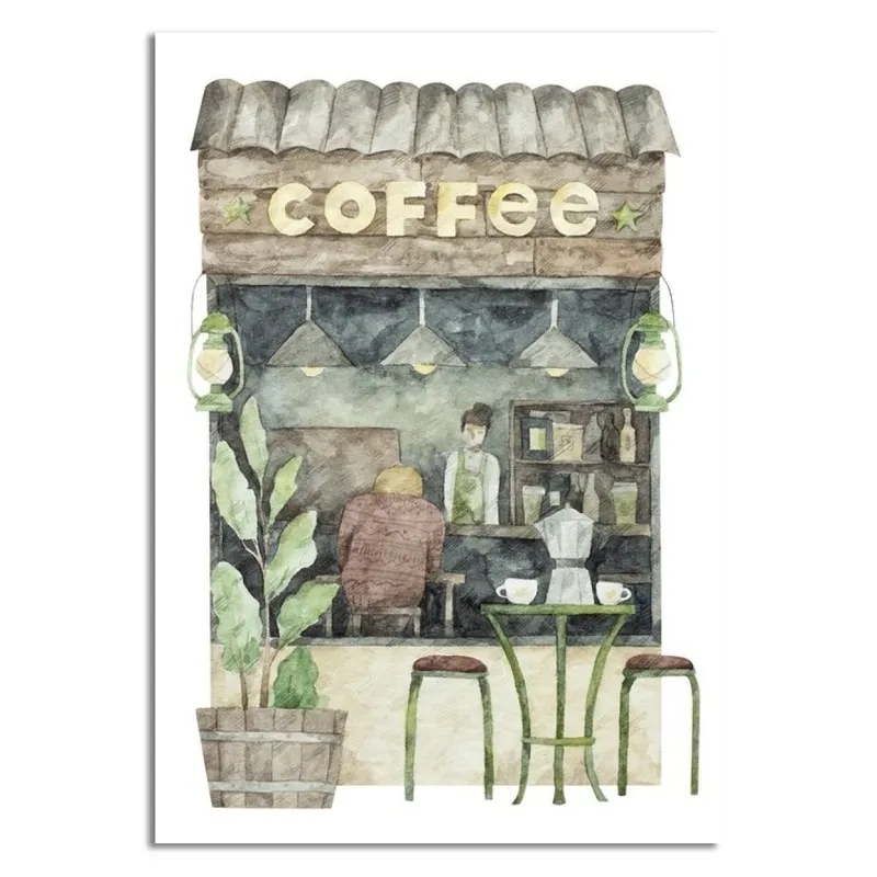 CUADRO CANVAS 30x40cm CAFETERÍA - Decoración de pared, Uruguay | Decohogar