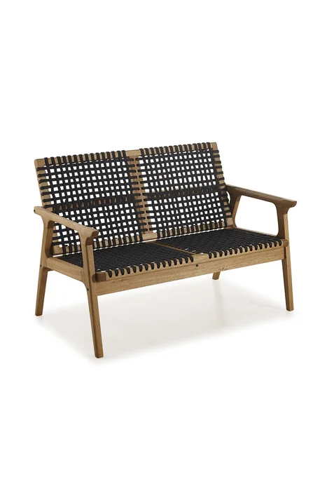 SOFA TRACO 2 LUGARES CUERDA NEGRA 119x72x83CM JATOBA - Muebles para el exterior, Uruguay | Vinibel