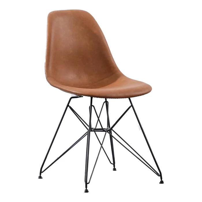 Silla De Comedor Pu-y-metal Marron Antologia en Marrón - Sillas, Uruguay | Divino, vista 2