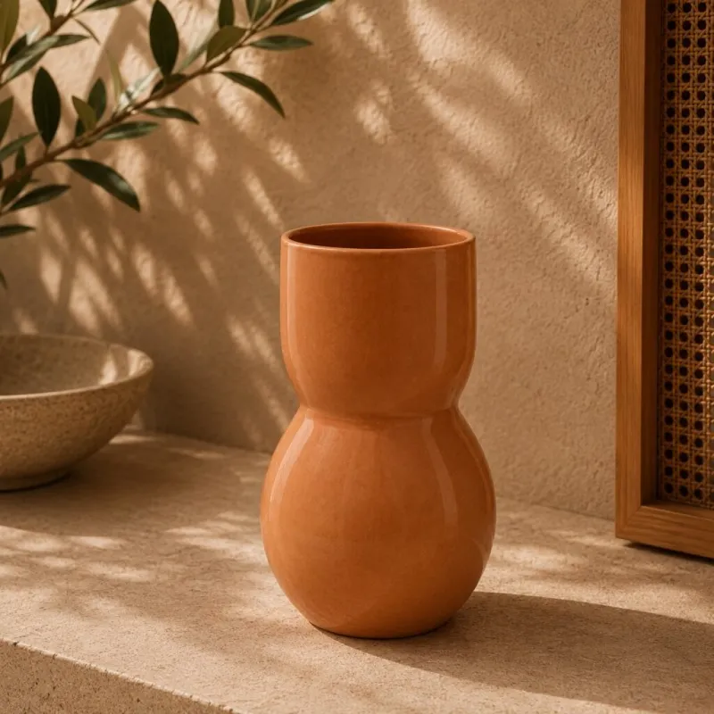 Jarrón Noan De Adobe en Terracota - Decoración, Uruguay | Aihaus