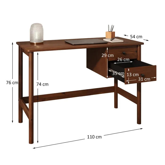 Escritorio 110cm Apama - Madera Maciza en Madera natural - Escritorios, Uruguay | Balton, vista 15