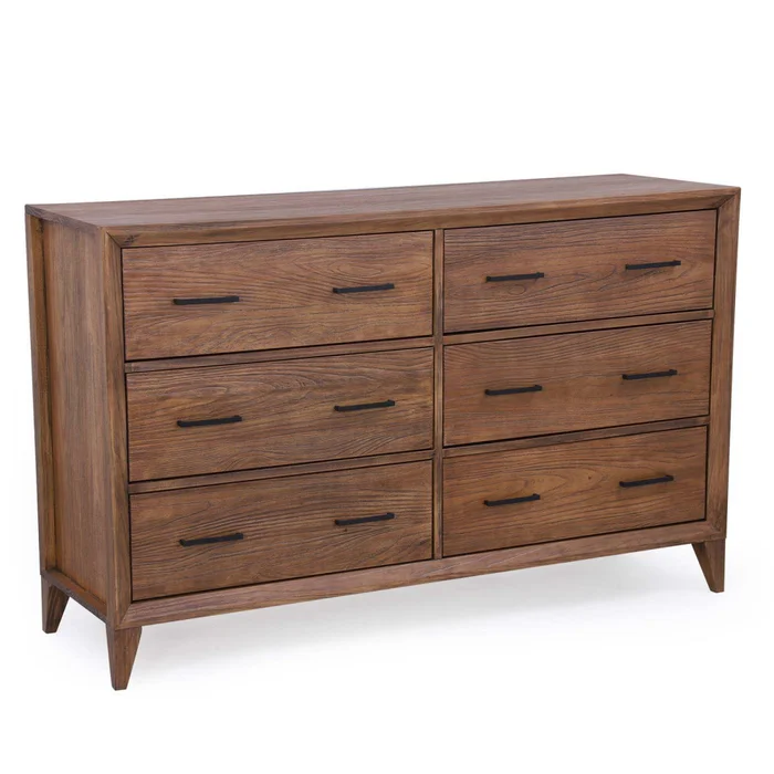 Cómoda 6 Cajones Madera Marron Millenium en Marrón - Cómodas, Uruguay | Divino, vista 2
