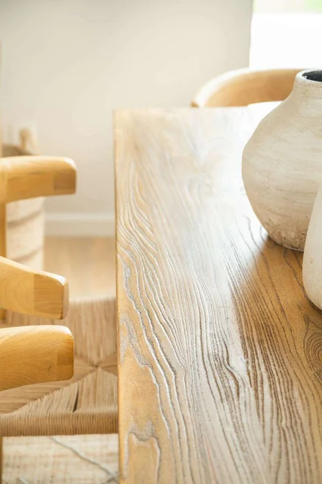 MESA COMEDOR NORDICA - OLMO NATURAL - 1.80 X 0.90 MTS en Madera natural - Mesas de comedor, Uruguay | La Iberica, vista 8