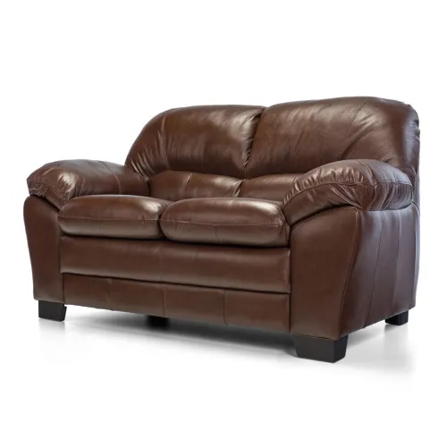 Sofá Messina - Cuero Básico - 2 cuerpos - New Brown en Marrón - Sillones y sofás, Uruguay | NYR