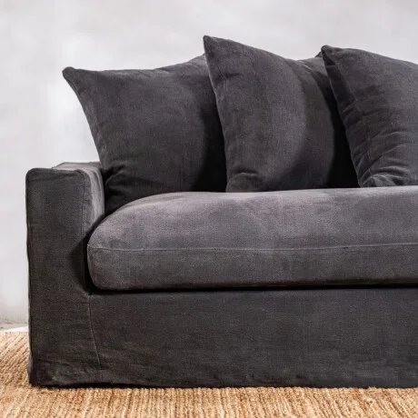 Sillón Ossira 3 Cuerpos Negro en Gris - Sillones y sofás, Uruguay | Aihaus, vista 3