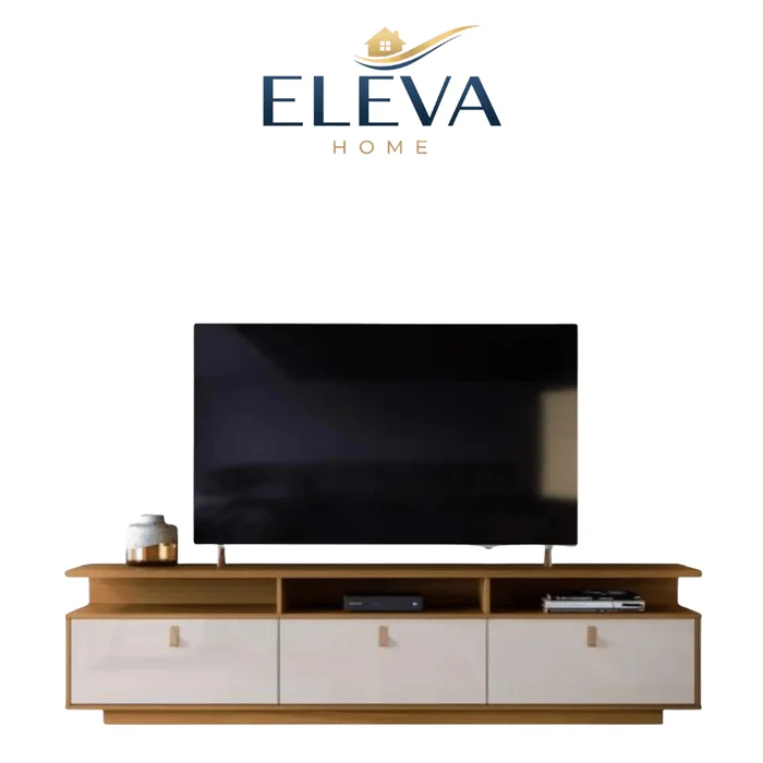 Rack TV Marruecos - Blanco en Blanco - Muebles para TV, Uruguay | Nario Hogar