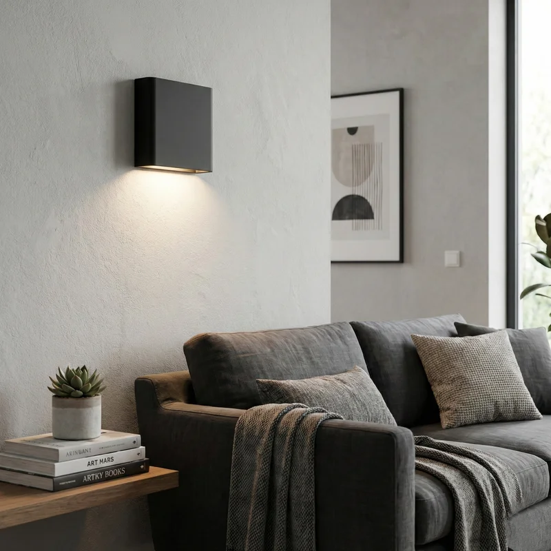 Aplique de Pared Cubo Dual en Negro - Iluminación, Uruguay | La Perla, vista 4