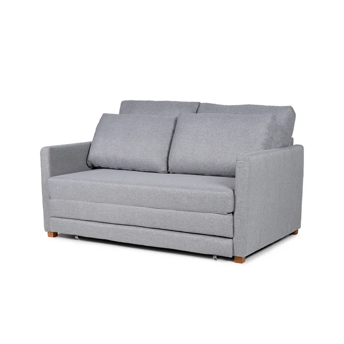 Sofá Cama Niki - Tela Rústica - 9910 (Lino Gris) en Gris - Sillones y sofás, Uruguay | NYR, vista 2