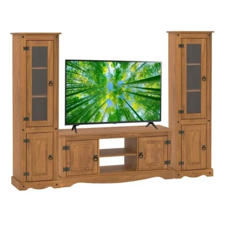 Promo Rack de TV + Paneleros Linea Naturale - Roble en Madera natural - Muebles para TV, Uruguay | La Cueva Muebles, vista 9