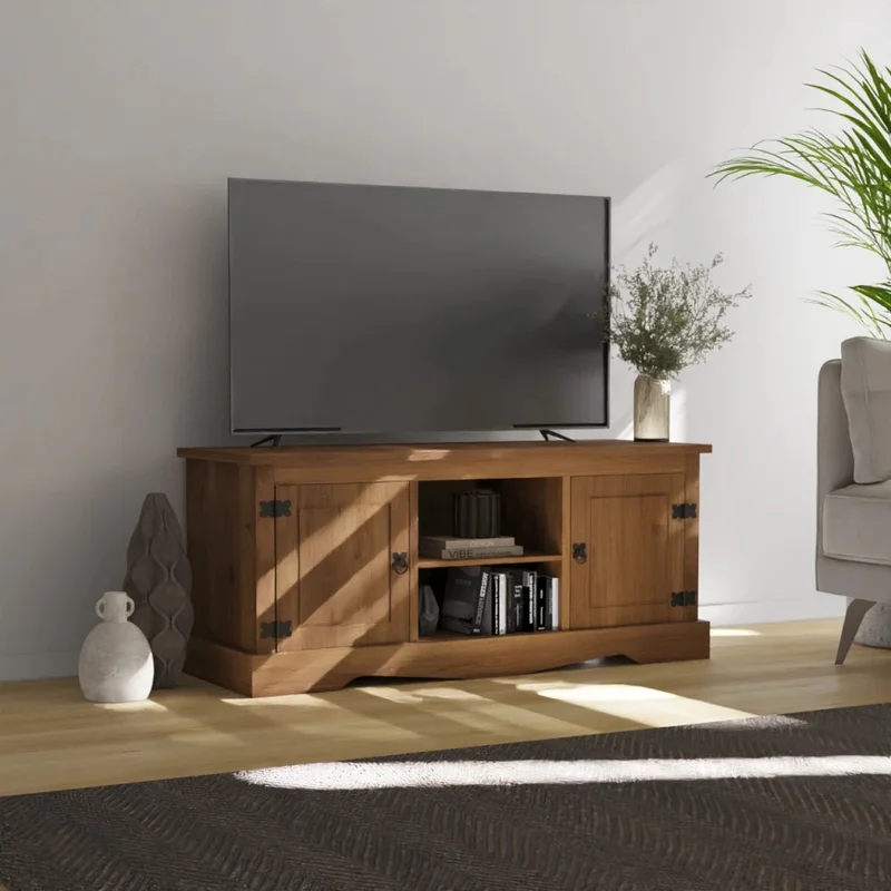 Rack 2 puertas 1 Estante - 160cm- Línea Monterrey - Nogal en Marrón - Muebles para TV, Uruguay | Ecowood, vista 5