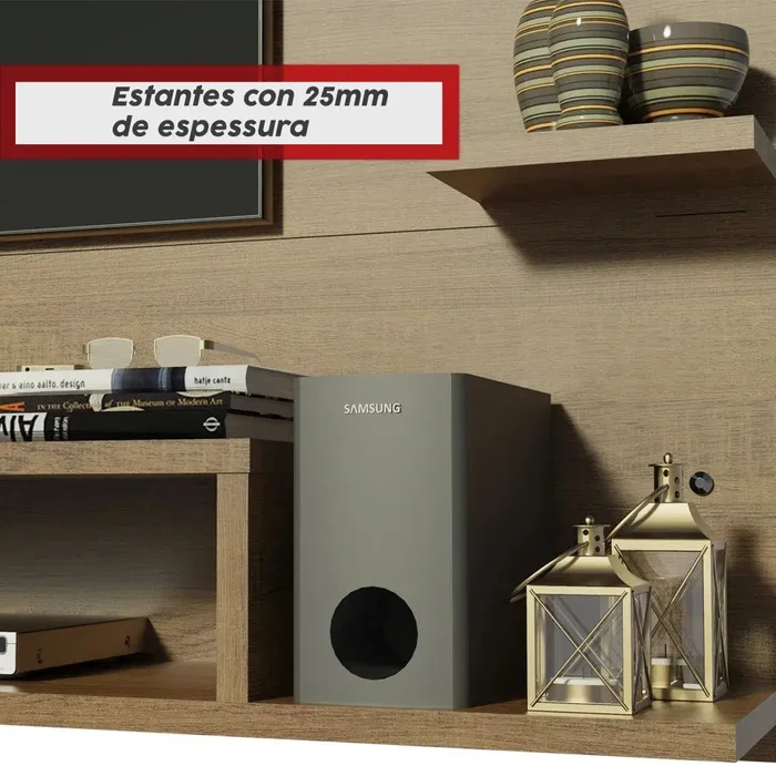 Panel TV con estante hasta 60 Pulgadas en Blanco - Muebles para TV, Uruguay | Balton, vista 10