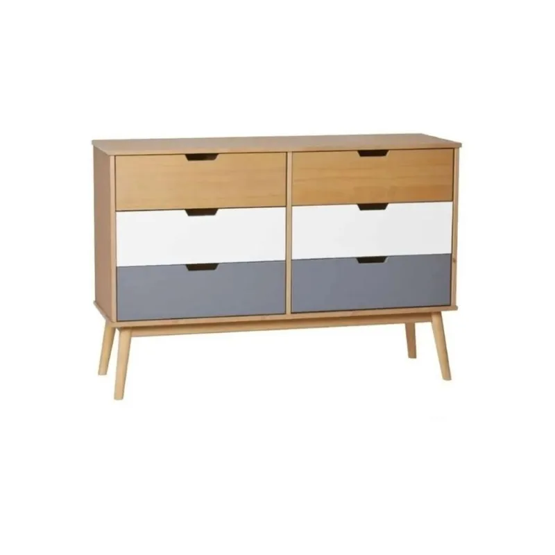 Comoda 6 cajones - Linea cusco en Madera natural - Cómodas, Uruguay | Rústico Hogar