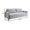 Sofa 3 Cuerpos Tapizado Tela Terciopelo Patas Metalicas en Gris - Sillones y sofás, Uruguay | Soy Hogar, vista 5 de 6