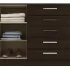 Comoda 2P 5C R. metálicos TABACO - Cómodas, Uruguay | Que Sal Muebleria, vista 3 de 4