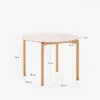 Mesa Indara - redonda de chapa de fresno y madera maciza de caucho con acabado tono natural Ø110cm en Beige, Marrón - Mesas de comedor, Uruguay | Kavehome, vista 7 de 7