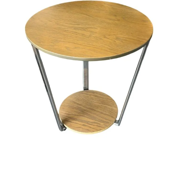 Mesa lateral redonda - Producto con detalles. en Madera natural - Mesas de living, Uruguay | Champagne Home