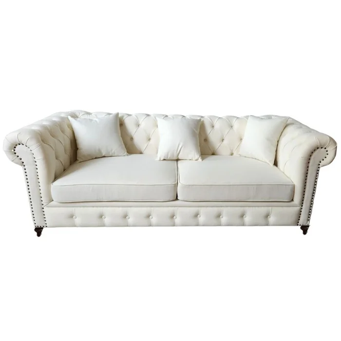 Sillon 3 cuerpos Chester en Blanco - Sillones y sofás, Uruguay | La Cueva Muebles