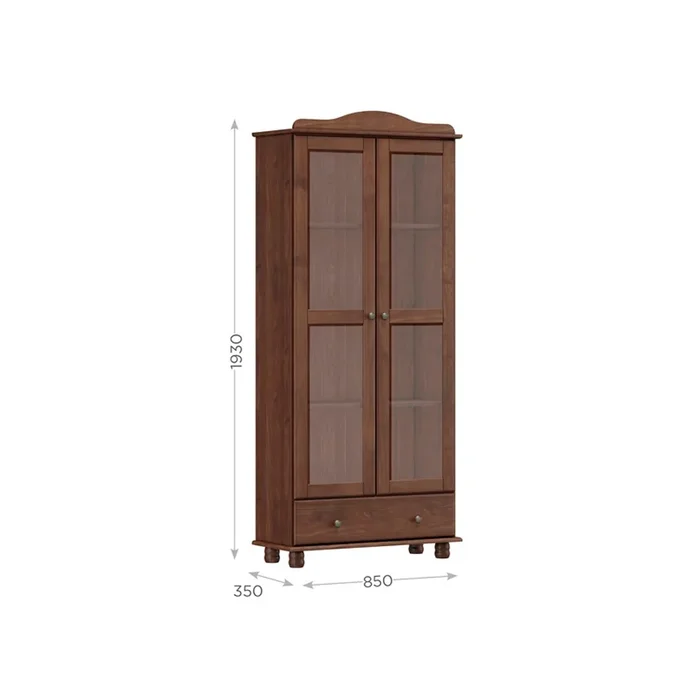 ESTANTERIA RUBI  2 PUERTAS 1 CAJON  8932WN CAFE (NUEVA) en Marrón - Bibliotecas, Uruguay | Rosas Hermanos, vista 3