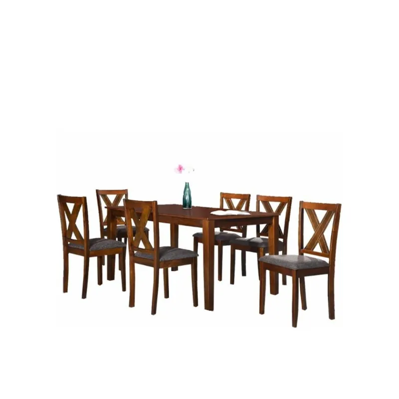 Juego de comedor Marbella - 1+6 en Marrón - Mesas de comedor, Uruguay | Rústico Hogar