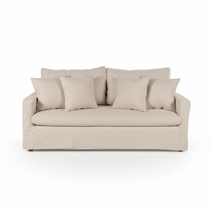 Sofá Summer con Funda - Tela Rústica - 2,5 cuerpos - TD5260-1635 (Beige) en Beige - Sillones y sofás, Uruguay | Nyr, vista 2