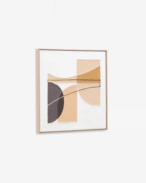 Cuadro Zay con formas geométricas marrón 80 x 80 cm en Marrón - Decoración de pared, Uruguay | Kavehome