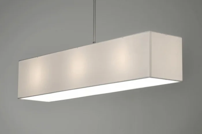 Colgante rectangular blanco en Blanco - Lámparas colgantes, Uruguay | La Perla