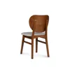 Silla Cleo - Nogal - Respaldo laminado - Tela Rústica - Natural 93 en Beige - Butacas, banquetas y puffs, Uruguay | NYR, vista 4 de 6