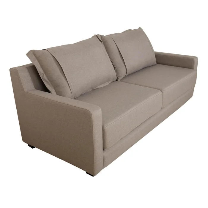 Sofá Cama Tela Natural-beige Natura Crema en Beige - Sillones y sofás, Uruguay | Divino, vista 4