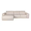 Sofa Con Chaise Más De 4 Cuerpos Cuero-y-madera Natural-beige Loft Arena en Beige - Sillones y sofás, Uruguay | Divino, vista 2 de 6