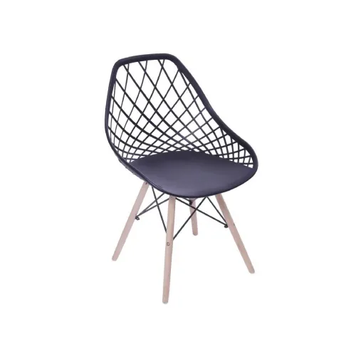 SILLA KAILA PP Y MADERA NEGRO en Negro - Sillas, Uruguay | Koz