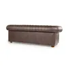 Sofá Chesterfield Novo - Cuero Advanced - 3 cuerpos - Smoke en Marrón - Sillones y sofás, Uruguay | NYR, vista 3 de 4