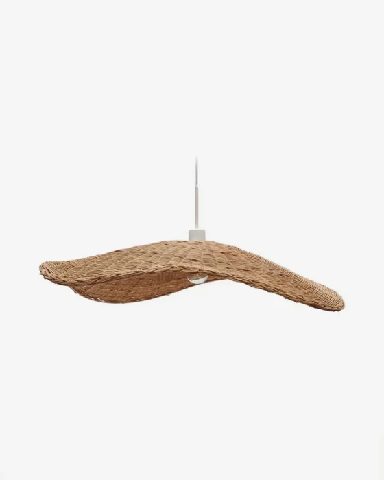 Pantalla para lámpara de techo Bisbal de ratán con acabado natural Ø 80 cm en Madera natural - Lámparas colgantes, Uruguay | Kavehome