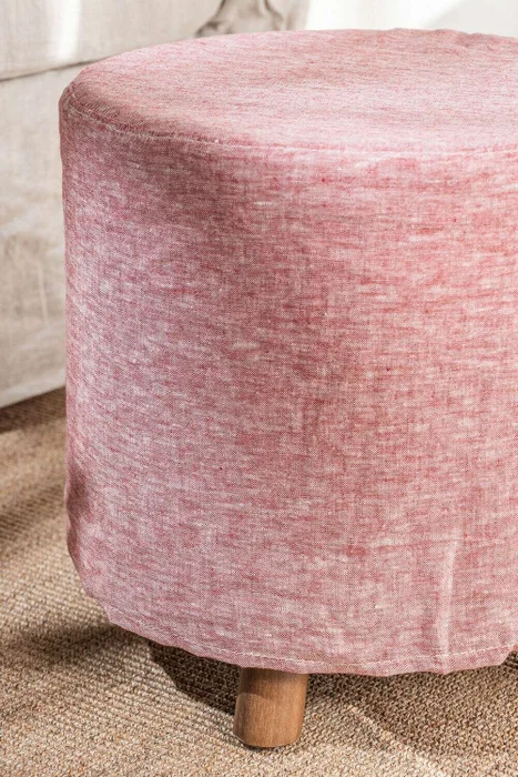 PUFF POLLY - FUNDA LINO DENIM CHERRY - Butacas, banquetas y puffs, Uruguay | La Iberica, vista 2