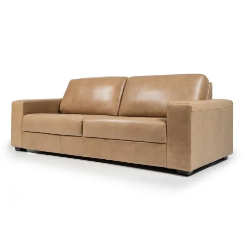 Sofá Loretto - Cuero Natural - 3 cuerpos - A fabricar en Beige - Sillones y sofás, Uruguay | NYR