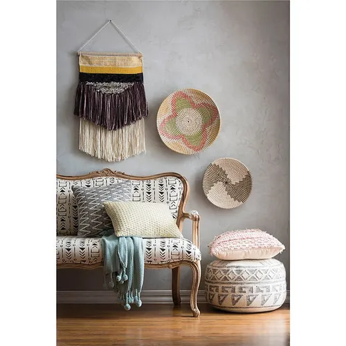Manta lisa pom pom - Textiles, Uruguay | Martinika Deco