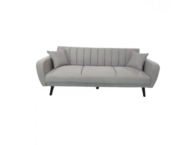 Sofá 3 cuerpos Gris de lino + 2 almohadones - Sillones y sofás, Uruguay | Que Sal Muebleria