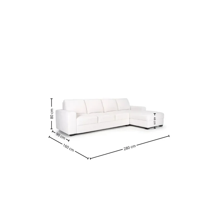 Rinconera Loretto - Tela Aquaclean - 3 + chaise - A fabricar en Blanco - Sillones y sofás, Uruguay | Nyr, vista 7