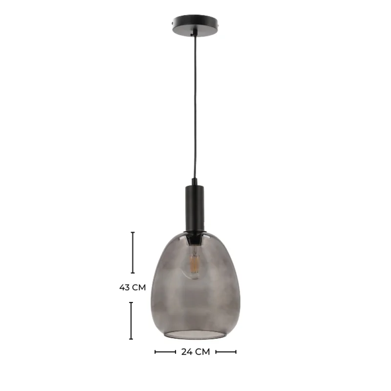 Luminaria Colgante Pireo Small Negra ø 23 cm en Negro - Lámparas colgantes, Uruguay | Serlux, vista 5