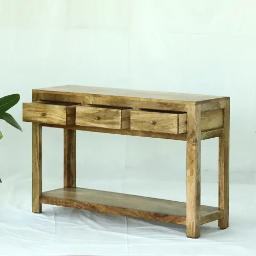 R27A Recibidor 120x36x76 en Madera natural - Aparadores y recibidores, Uruguay | Victoriana, vista 2