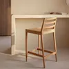 Taburete Analy respaldo madera maciza roble acabado natural y asiento cuerda 70cm FSC 100% en Madera natural - Butacas, banquetas y puffs, Uruguay | Kavehome, vista 2 de 10