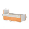 Cama 1 plaza - Madera Maciza con baúl - Flow Square en Multicolor - Dormitorio, Uruguay | Rústico Hogar, vista 5 de 5