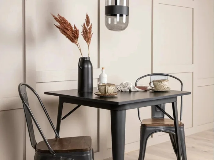Mesa Metálica Tolix - Negro en Negro - Mesas de comedor, Uruguay | Ecowood, vista 5