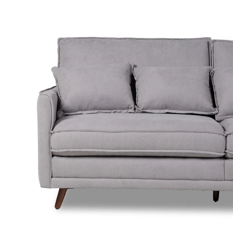 Sofá Realeza - Tela Microfibra - 3 cuerpos - 12074 (Ceniza) en Gris - Sillones y sofás, Uruguay | NYR, vista 3