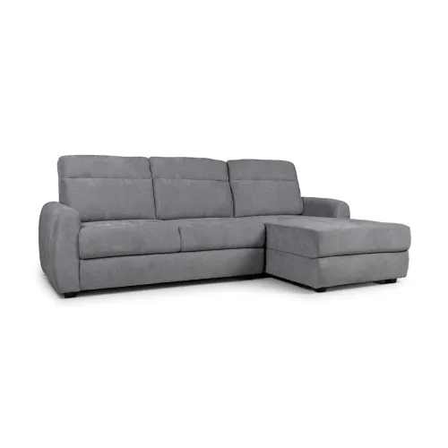 Rinconera Elyon - Tela Microfibra - Chaise derecho - 9250 (Grafito) en Gris - Sillones y sofás, Uruguay | NYR