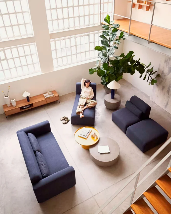 Sofá modular Neom 2 plazas azul 188 cm en Azul - Sillones y sofás, Uruguay | Kavehome, vista 2