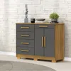 Comoda 5 Cajones 2 Puertas Moderna Con Estante 100% Mdp - Cómodas, Uruguay | Lais Muebles, vista 2 de 4